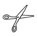 Doodle hand-drawn scissors open Royalty Free Stock Photo