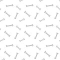 Doodle hand drawn seamless pattern with bones. Background for Halloween design, pets toys wallpaper with bones