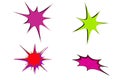 Doodle hand drawn star burst icon on white background. Illustration design Royalty Free Stock Photo