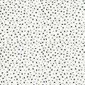 Doodle hand-drawn watercolor points seamless pattern. Black dots texture on white background