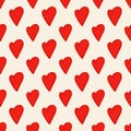 Doodle hearts seamless pattern Royalty Free Stock Photo