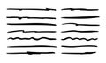 Doodle highlighting elements. Hand drawn lines, drawing line sketch style Royalty Free Stock Photo