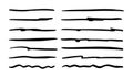 Doodle highlighting elements. Hand drawn lines, drawing line sketch style Royalty Free Stock Photo