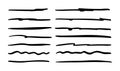 Doodle highlighting elements. Hand drawn lines, drawing line sketch style Royalty Free Stock Photo