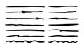 Doodle highlighting elements. Hand drawn lines, drawing line sketch style Royalty Free Stock Photo