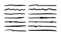 Doodle highlighting elements. Hand drawn lines, drawing line sketch style Royalty Free Stock Photo