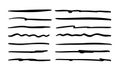 Doodle highlighting elements. Hand drawn lines, drawing line sketch style Royalty Free Stock Photo