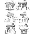 Doodle of house various set