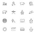 Doodle Household services icons set