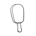 Doodle of ice cream choc-ice with glaze