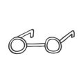 Doodle icon. glasses. vector illustration of glasses with eyes. Royalty Free Stock Photo