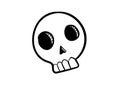 Doodle icon Skull drawing