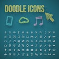 Doodle icons Royalty Free Stock Photo