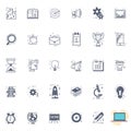 Doodle Icons - startup, painted flat style.