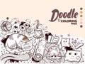 Doodle Illustration Home Cosiness