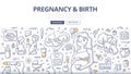 Pregnancy & Birth Doodle Concept