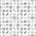 Doodle internet web seamless pattern Royalty Free Stock Photo