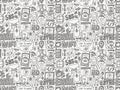Doodle internet web seamless pattern Royalty Free Stock Photo