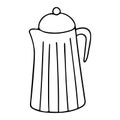 Doodle of Italian coffee maker on white background Royalty Free Stock Photo