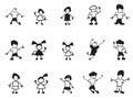 Doodle kids icons