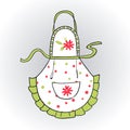Doodle kitchen apron for woman.