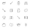 Doodle Kitchen icons set