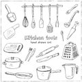 Doodle Kitchen tool collection - vector illustration Royalty Free Stock Photo