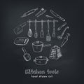 Doodle Kitchen tool collection - vector illustration Royalty Free Stock Photo
