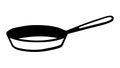 Doodle kitchen utensil icon. Hand drawn pan, cooking tool symbol. Vector illustration Royalty Free Stock Photo