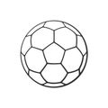 Doodle of leather soccer ball