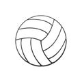 Doodle of leather volleyball ball