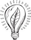 Doodle Light Blub Vector Royalty Free Stock Photo