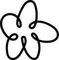 Doodle Lined Star Flower Royalty Free Stock Photo