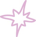 Doodle Lined Star Royalty Free Stock Photo