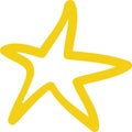 Doodle Lined Star Royalty Free Stock Photo