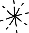 Doodle Lined Star Royalty Free Stock Photo
