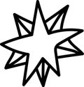 Doodle Lined Star Royalty Free Stock Photo