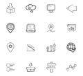 Doodle Logistics icons set Royalty Free Stock Photo