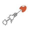 doodle love arrow icon Royalty Free Stock Photo