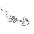 doodle love arrow icon Royalty Free Stock Photo
