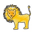 Doodle male lion wild animal