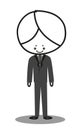 Doodle man wearing tuxedo