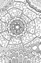 Doodle mandala pattern - coloring page for adults. Antistress do