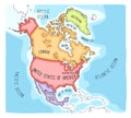 Doodle Map of North America