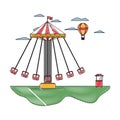 Doodle mechanical swing chair and air balloon with shop