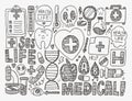 Doodle medical background