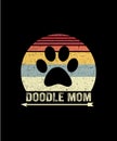 Doodle Mom Retro vintage Style Mothers day T-shirt Design