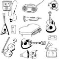 Doodle of music set hand draw Royalty Free Stock Photo