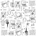 Doodle music tools set vector Royalty Free Stock Photo