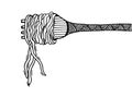 Doodle noodle, hand drawing Royalty Free Stock Photo